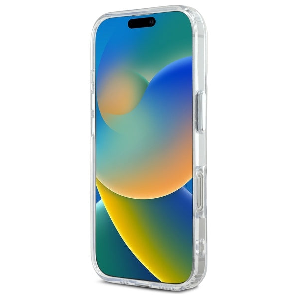 Karl Lagerfeld IML Metal Karl&amp;Choupette Head MagSafe Case for iPhone 16 Pro - White_4