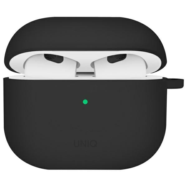 Uniq Nexo AirPods 4 + Ear Hooks Silicone case - black_0