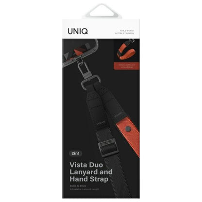 Uniq Vista 2-in-1 phone lanyard - black and orange_3