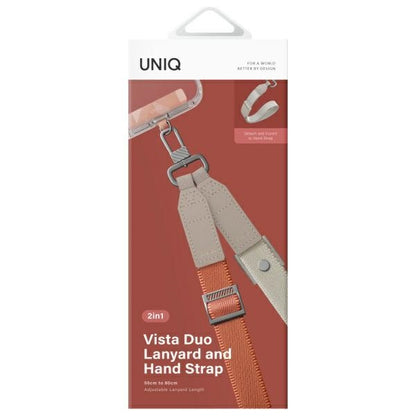 Uniq Vista 2-in-1 phone lanyard - orange and beige_3