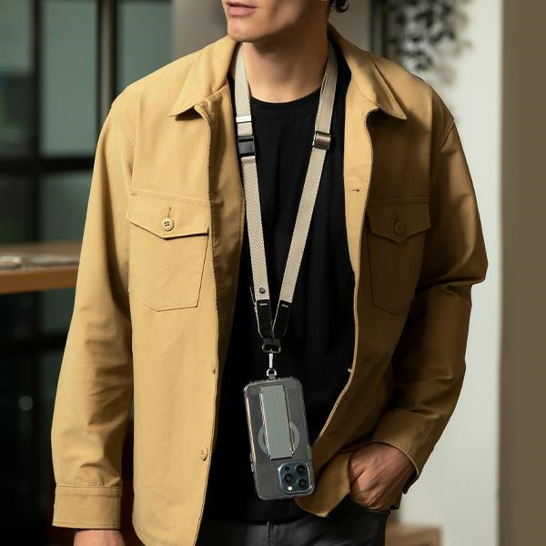 Uniq Vista 2-in-1 phone lanyard - beige_1