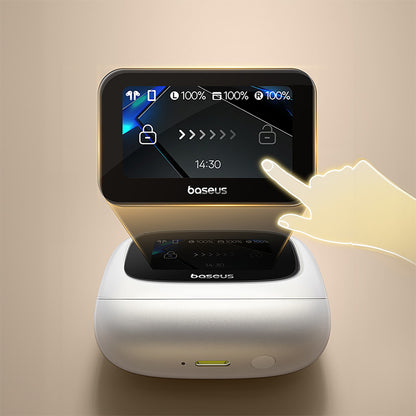 Baseus Bowie M2s Ultra TWS Wireless In-Ear Headphones with Interactive Screen - White_9