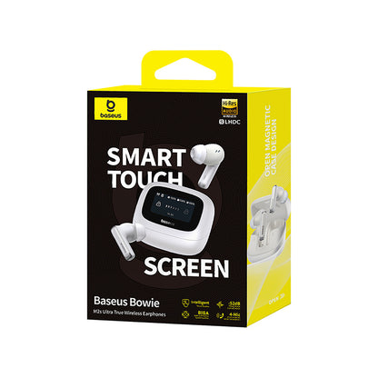 Baseus Bowie M2s Ultra TWS Wireless In-Ear Headphones with Interactive Screen - White_6
