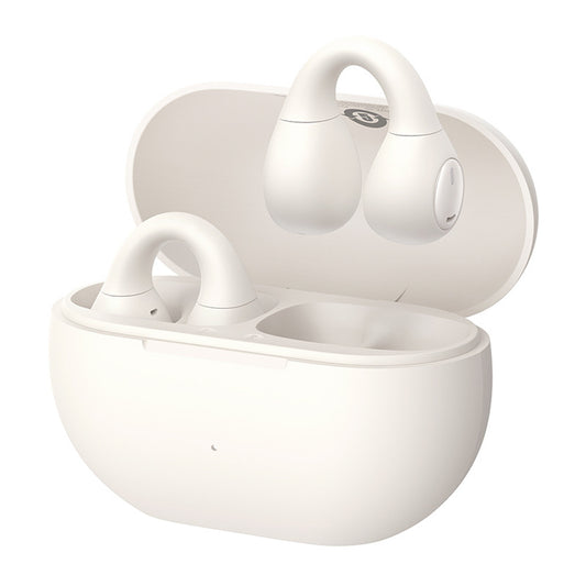 Baseus Bass 15 Clip OWS Wireless Headphones with Baseus Simple USB-C 3A 30cm Cable - White_0