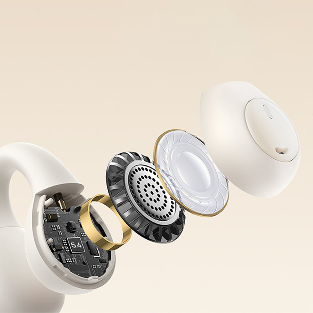 Baseus Bass 15 Clip OWS Wireless Headphones with Baseus Simple USB-C 3A 30cm Cable - White_13