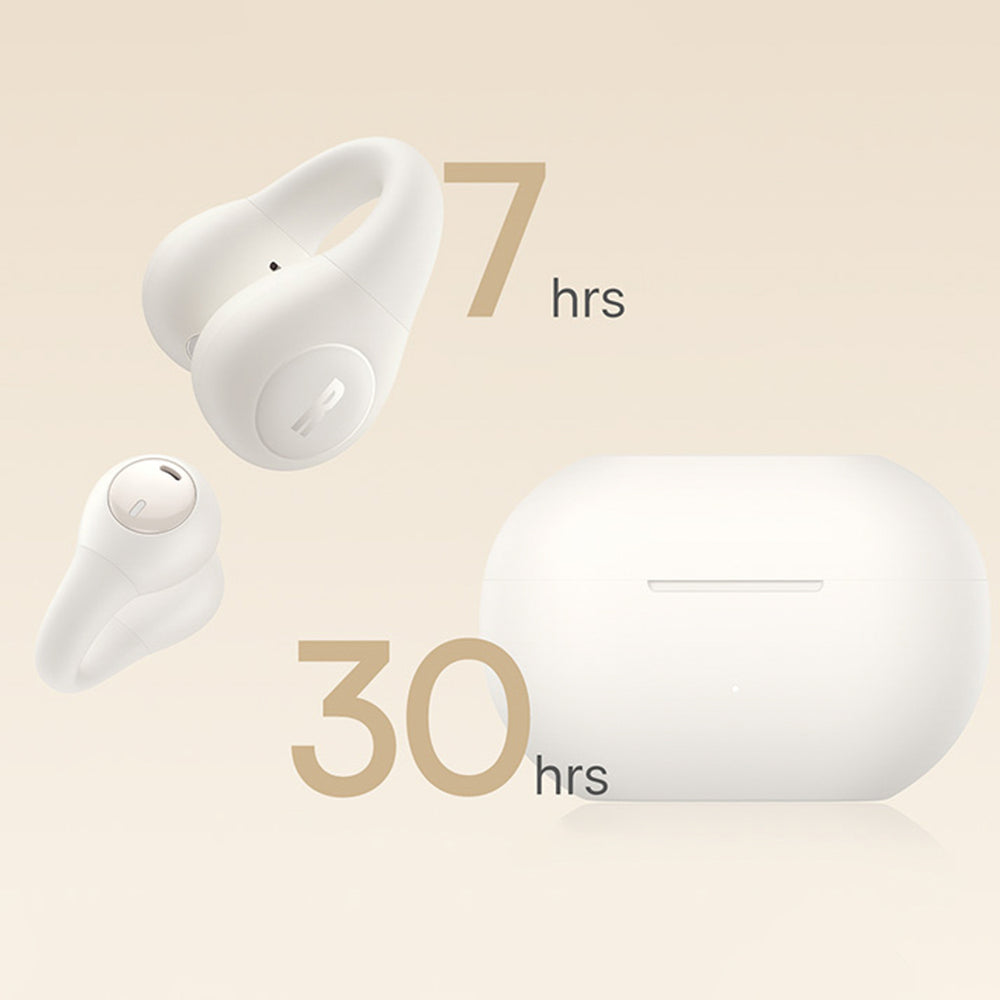 Baseus Bass 15 Clip OWS Wireless Headphones with Baseus Simple USB-C 3A 30cm Cable - White_15