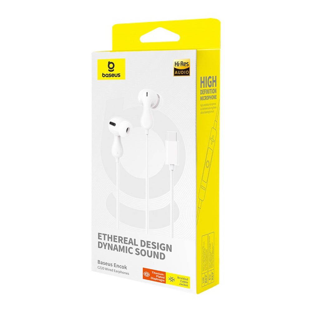 Baseus Encok CZ20 In-Ear Wired USB-C Headphones - White_5