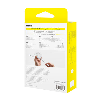 Baseus Free2Pull Mini 100W Retractable USB-C Cable - USB-C 2m - White_10