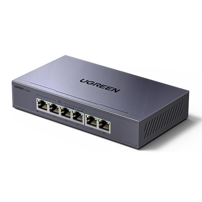 Switch Ugreen 6-Port 1Gb/s Ethernet Switch with PoE - Gray_0