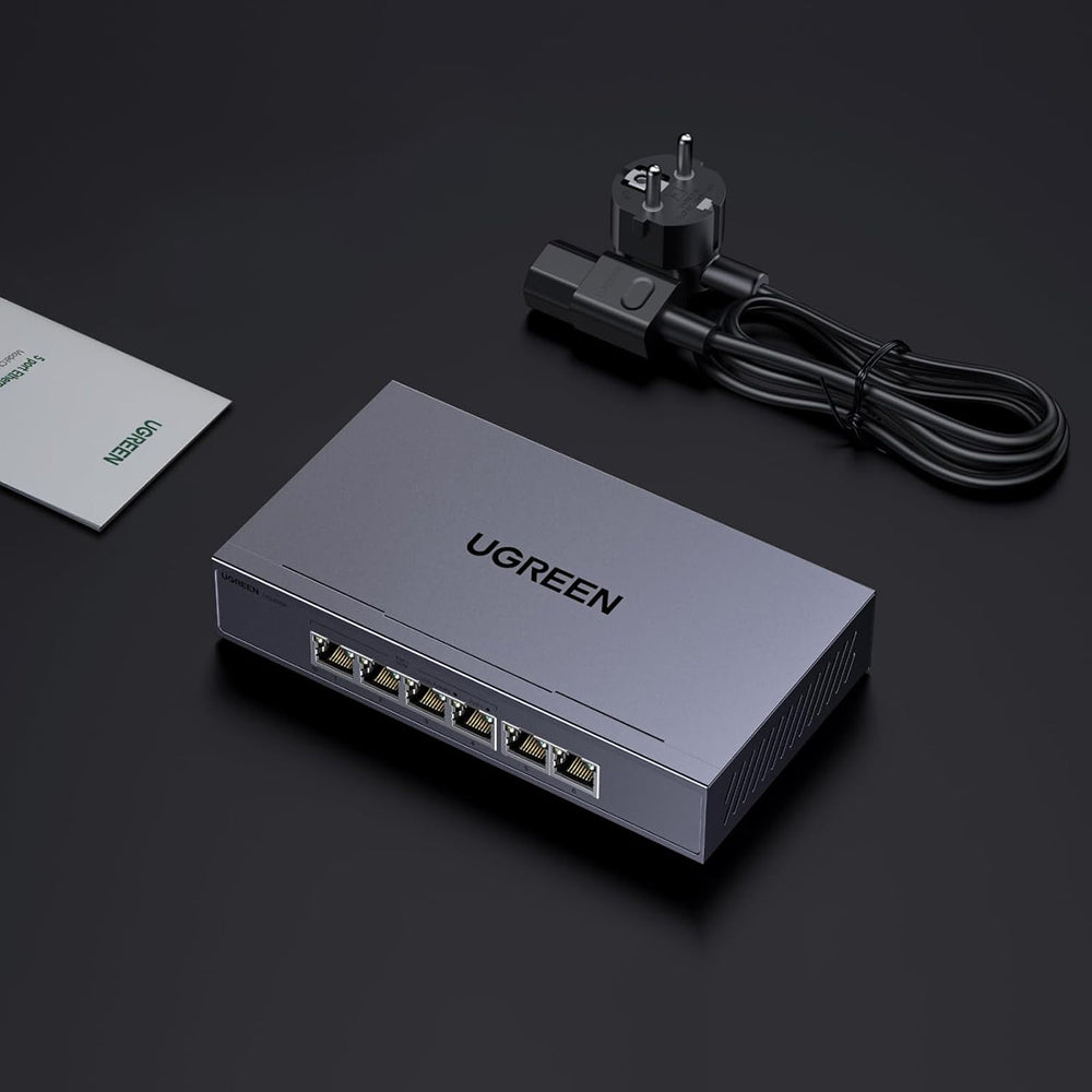Switch Ugreen 6-Port 1Gb/s Ethernet Switch with PoE - Gray_2