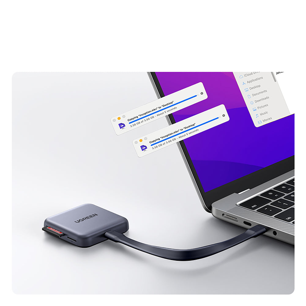 Ugreen Magnetic Memory Card Reader + 100W PD 3in1 Charger - Gray_9