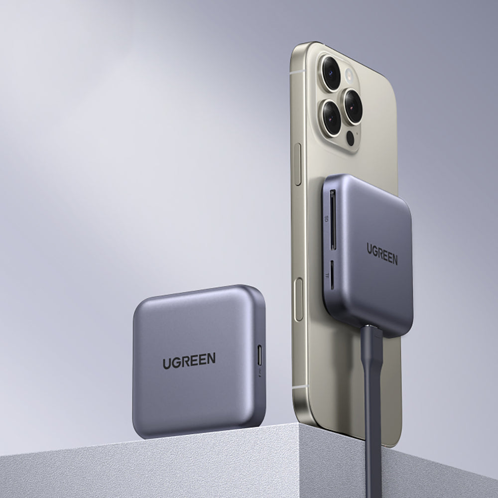 Ugreen Magnetic Memory Card Reader + 100W PD 3in1 Charger - Gray_1