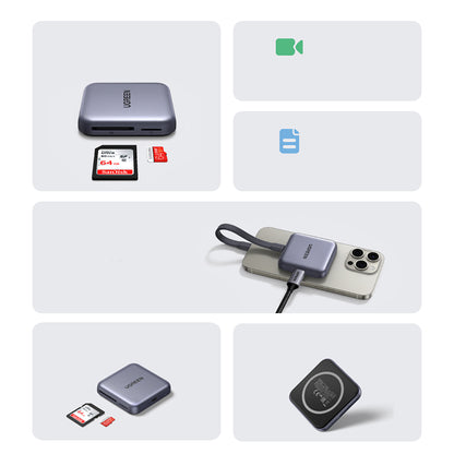 Ugreen Magnetic Memory Card Reader + 100W PD 3in1 Charger - Gray_6