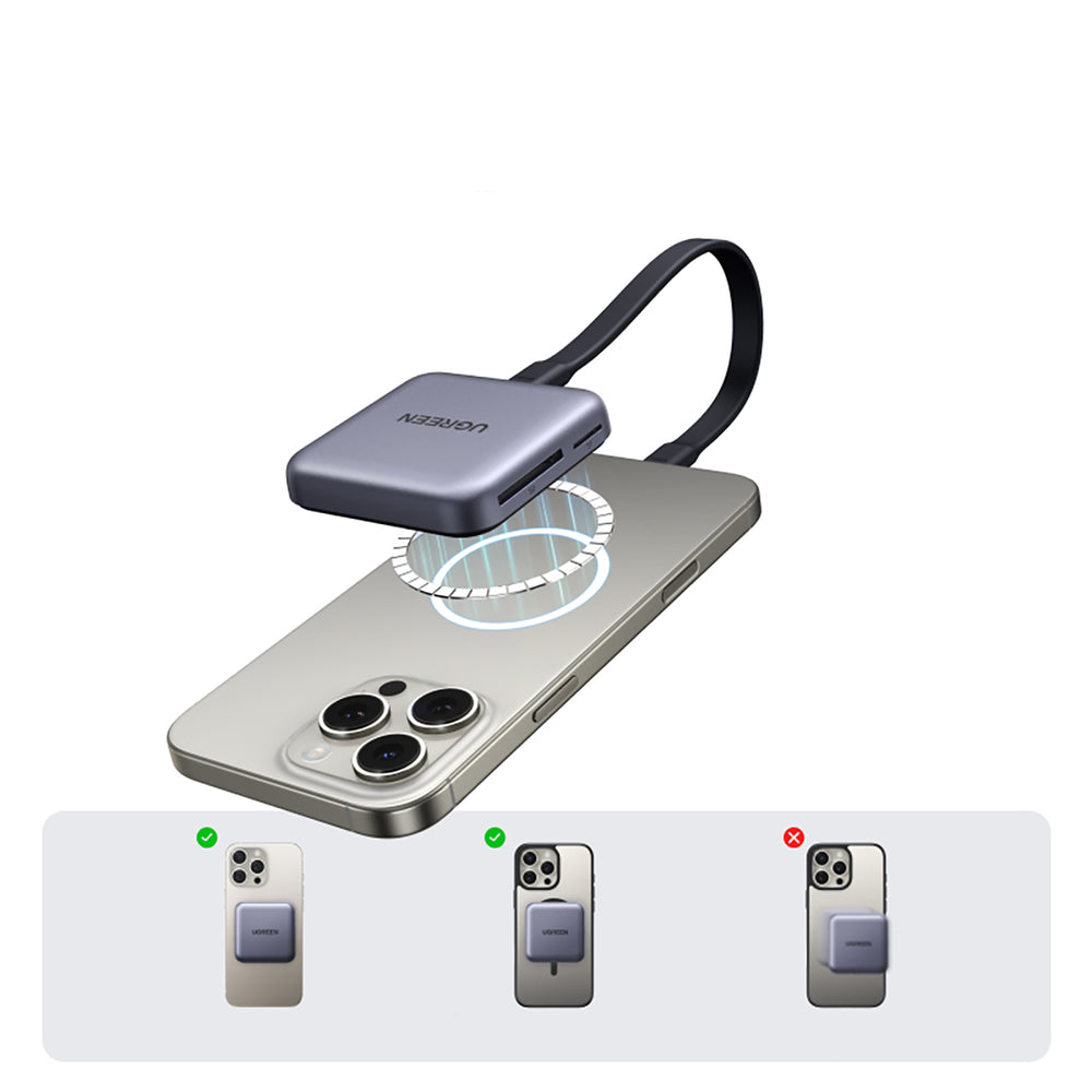 Ugreen Magnetic Memory Card Reader + 100W PD 3in1 Charger - Gray_7