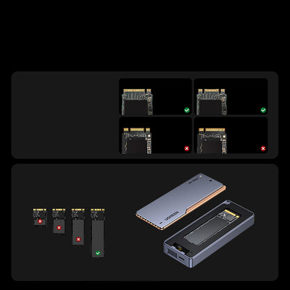 Ugreen D703 USB4 40Gb/s M.2 NVMe SSD Enclosure with Active Cooling - Gray_3