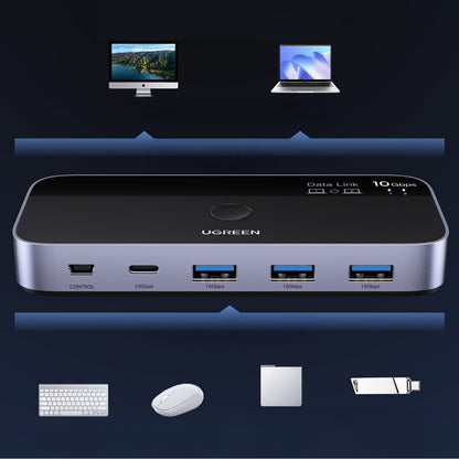 Ugreen switch USB-C USB-A 10Gb/s - gray_1