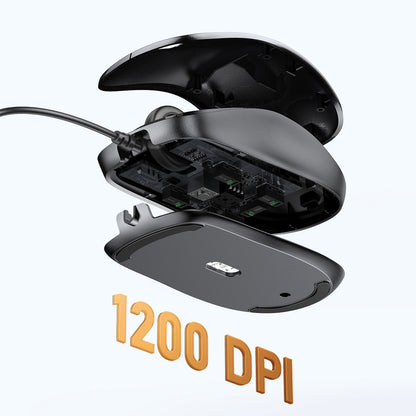 Wired Mouse UGREEN MU007, 1200DPI, 1.5m, Black _3