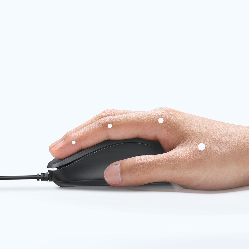 Wired Mouse UGREEN MU007, 1200DPI, 1.5m, Black _4