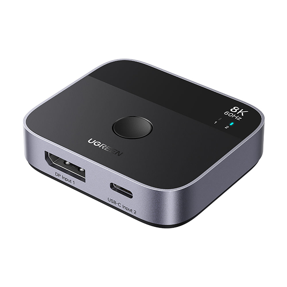 Ugreen DisplayPort/USB-C to USB-C Switch - Gray_0