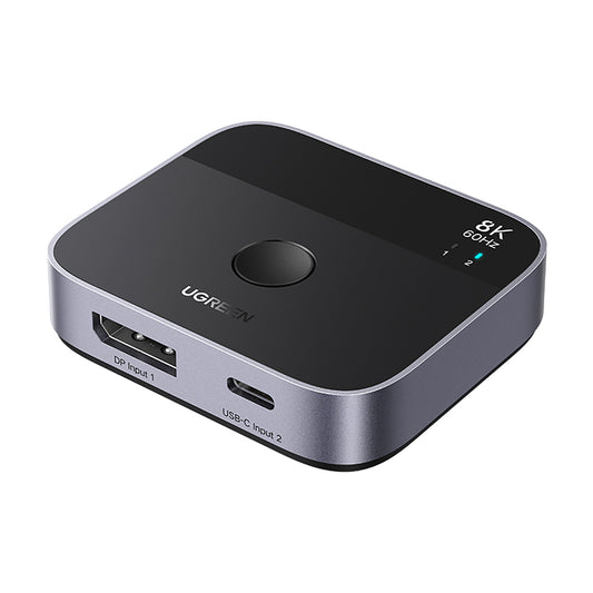 Ugreen DisplayPort/USB-C to USB-C Switch - Gray_0