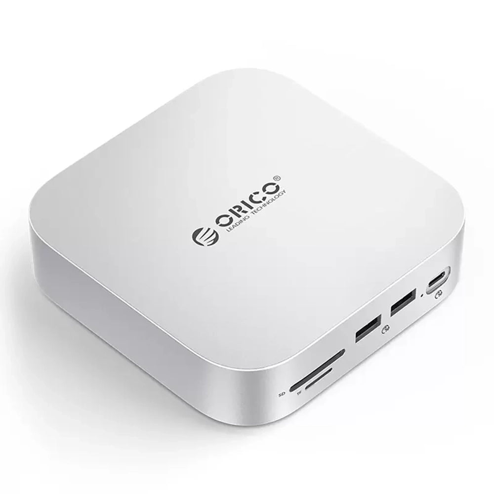 Multifunctional Hub Orico MiniLink M48PR for Apple Mac Mini M4, 9in1, Silver _0