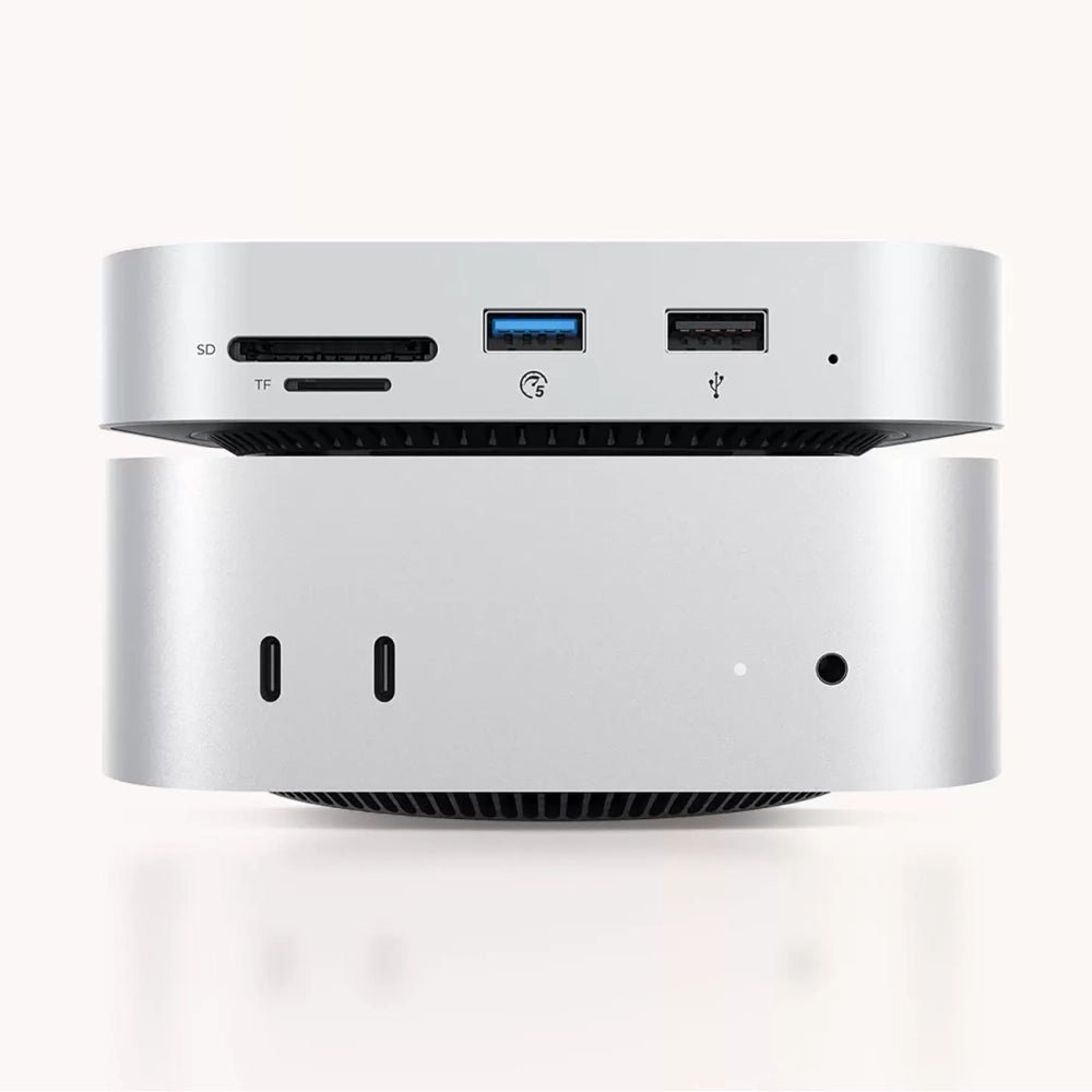 Multifunctional Hub Orico MiniLink M48PR for Apple Mac Mini M4, 9in1, Silver _2