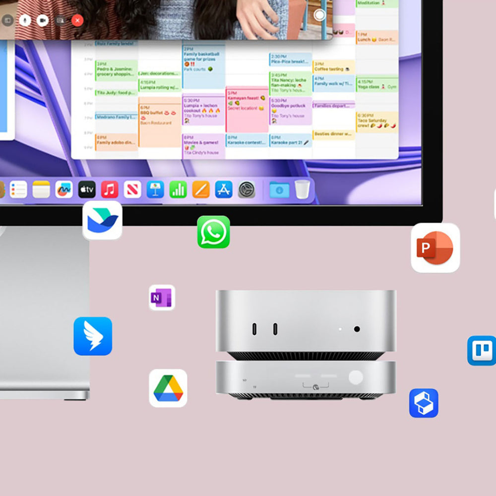 Multifunctional Hub Orico MiniLink M49P for Apple Mac Mini M4, 9in1, Silver _4