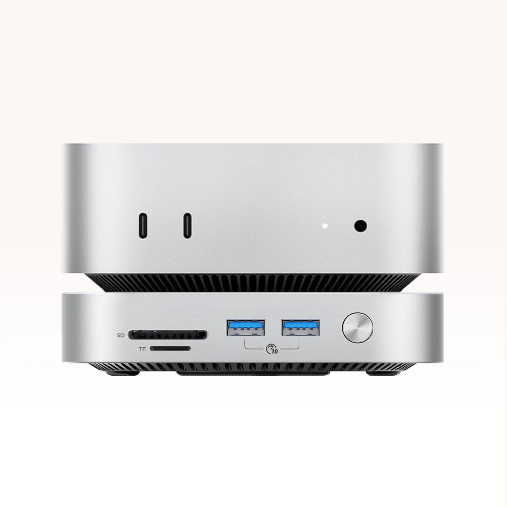 Multifunctional Hub Orico MiniLink M49P for Apple Mac Mini M4, 9in1, Silver _2
