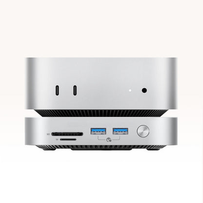 Multifunctional Hub Orico MiniLink M49P for Apple Mac Mini M4, 9in1, Silver _2