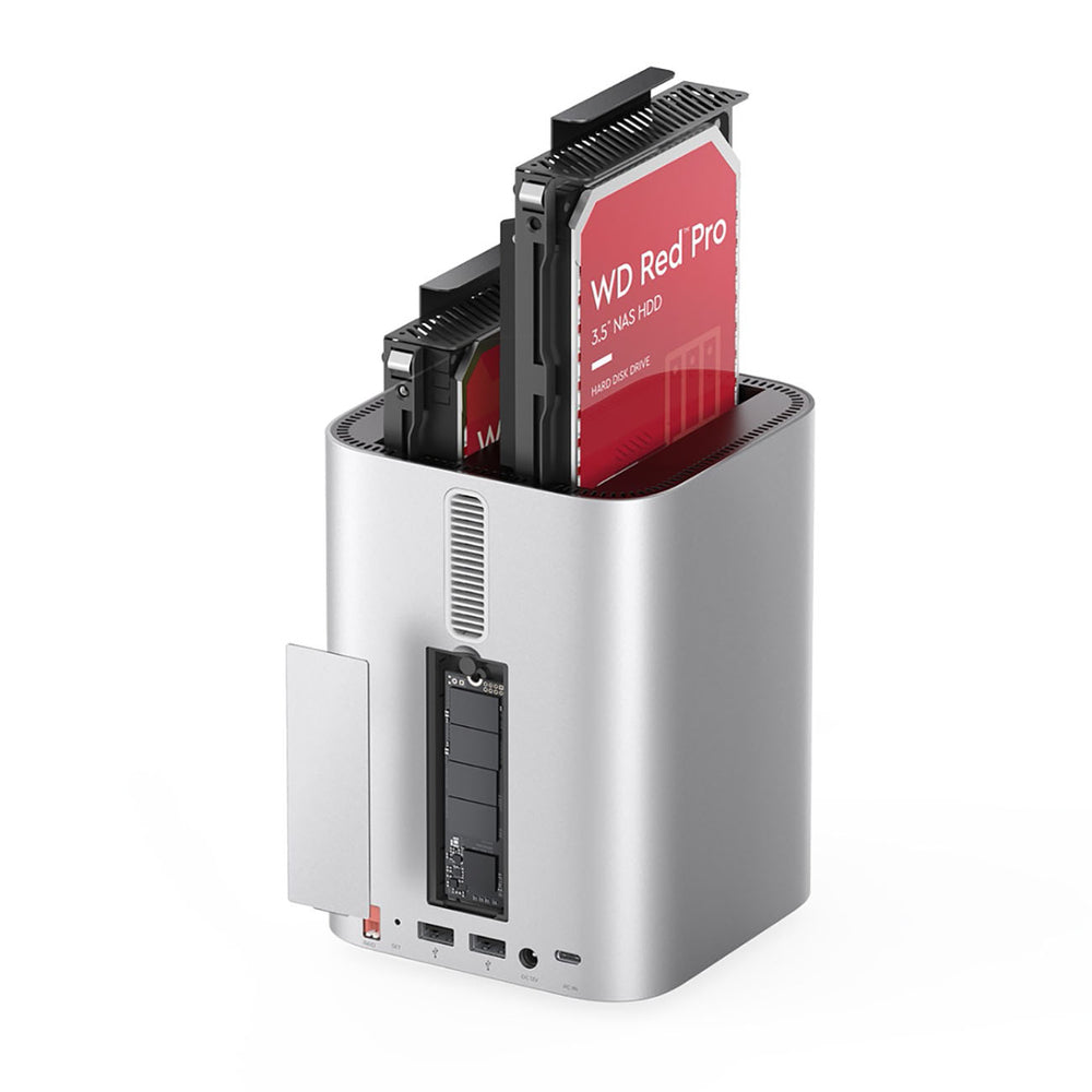 Orico MiniTower Docking Station with Hard Drive Bays for up to 56TB - Silver_3