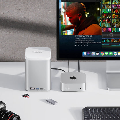 Orico MiniTower Docking Station with Hard Drive Bays for up to 56TB - Silver_6