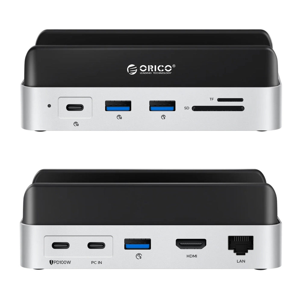 Orico MiniDock 10-in-1 Docking Station with SSD Hard Drive Bay - Silver_1