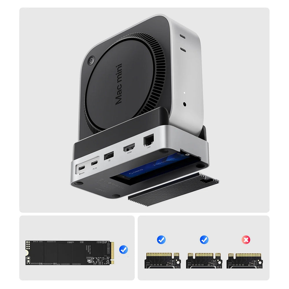 Orico MiniDock 10-in-1 Docking Station with SSD Hard Drive Bay - Silver_3