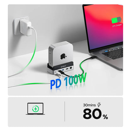 Orico MiniDock 10-in-1 Docking Station with SSD Hard Drive Bay - Silver_4