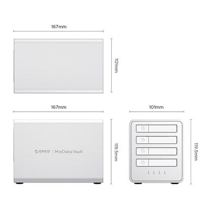 Orico 8848U4 DAS Series 4-Bay M.2 NVMe SSD Disk Array - White_1