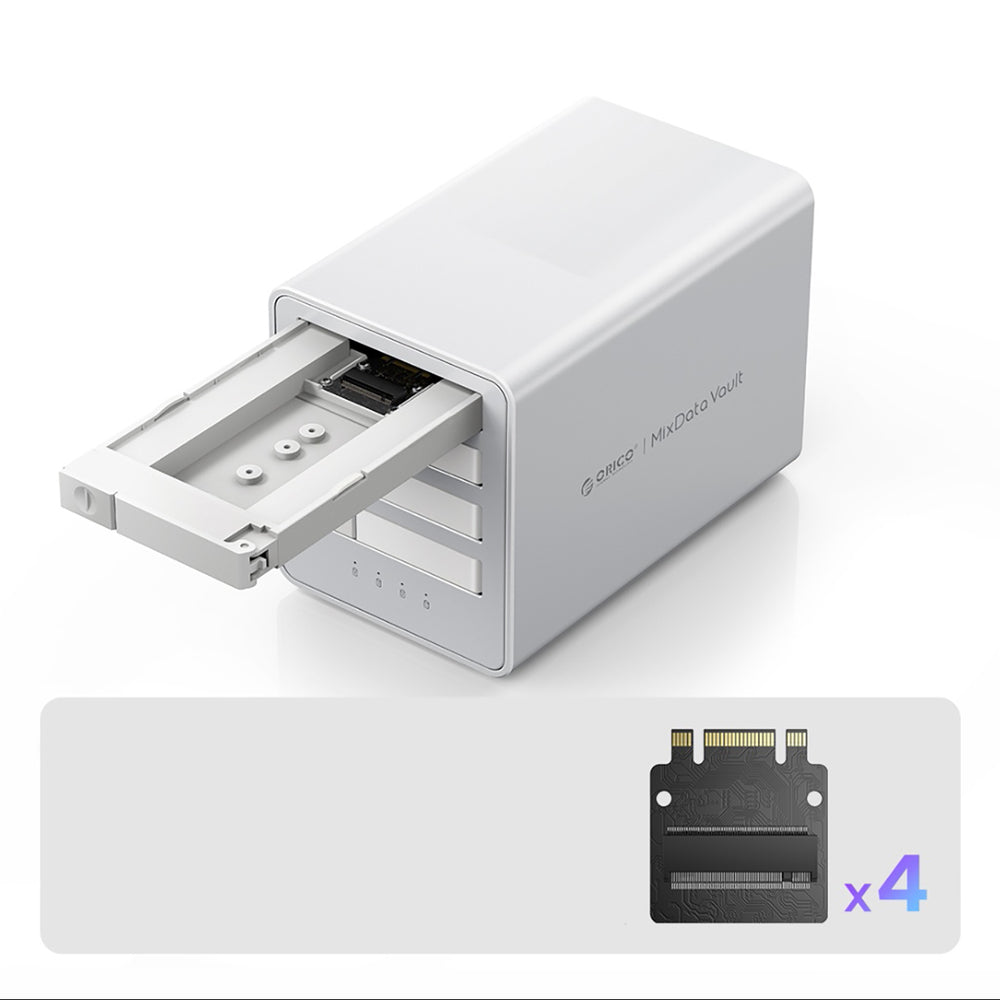 Orico 8848U4 DAS Series 4-Bay M.2 NVMe SSD Disk Array - White_2