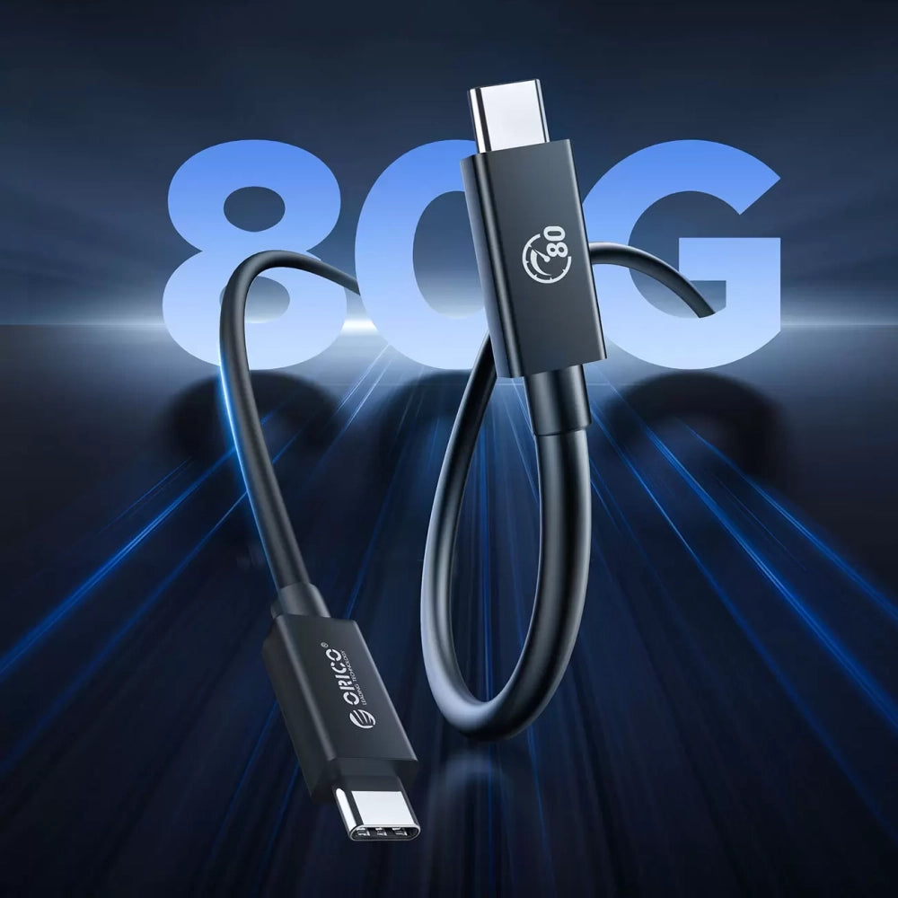 Orico USB4 Cable Compatible with Thunderbolt 5 80Gbps 240W USB-C to USB-C 1.5m - Black_3