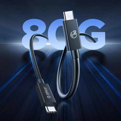 Orico USB4 Cable Compatible with Thunderbolt 5 80Gbps 240W USB-C to USB-C 1.5m - Black_3