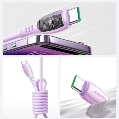 Joyroom S-A59 Vibrant Series 60W USB-C - USB-C Cable 1.2m - Purple_11