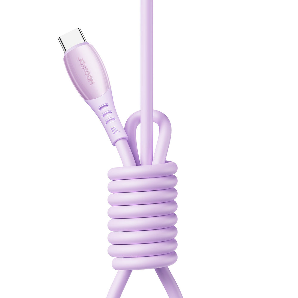 Joyroom S-A59 Vibrant Series 60W USB-C - USB-C Cable 1.2m - Purple_2