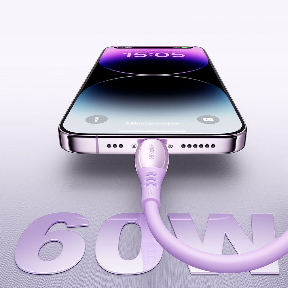 Joyroom S-A59 Vibrant Series 60W USB-C - USB-C Cable 1.2m - Purple_6