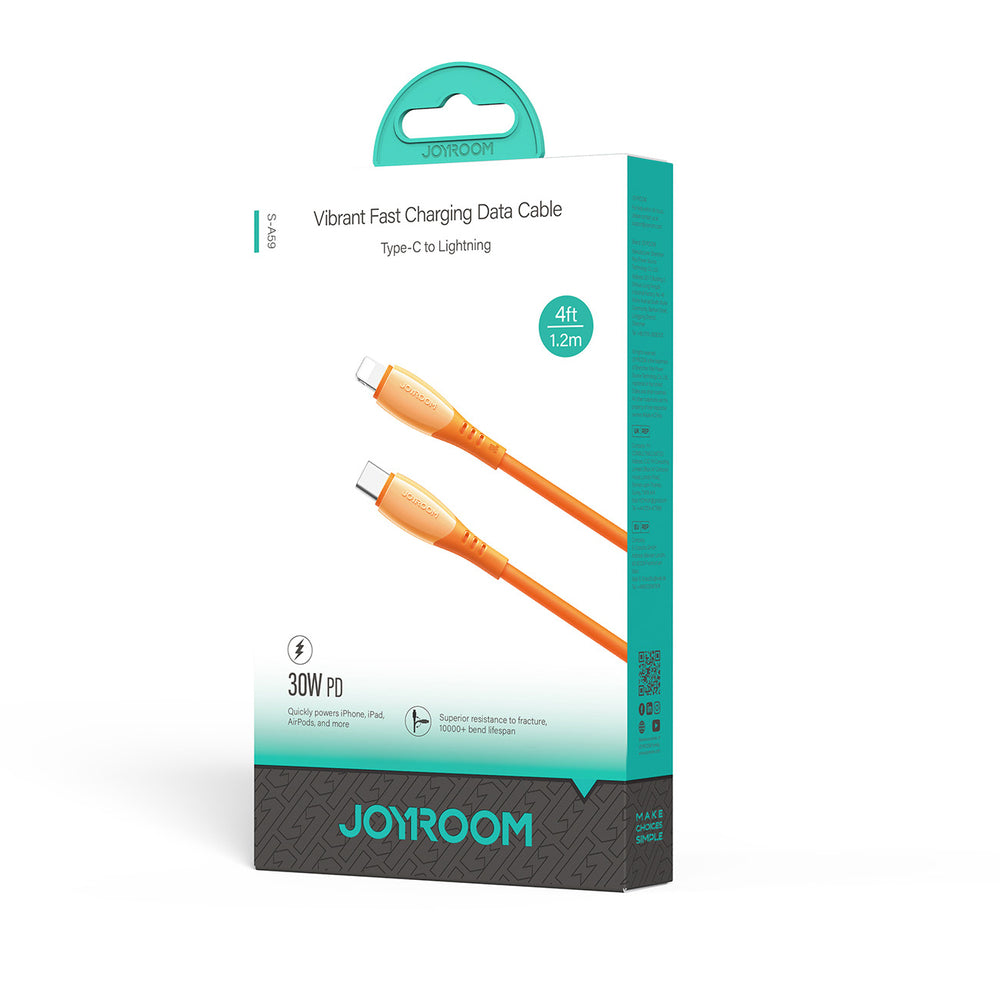 Joyroom S-A59 Vibrant Series 30W USB-C - Lightning cable 1.2m - orange_4