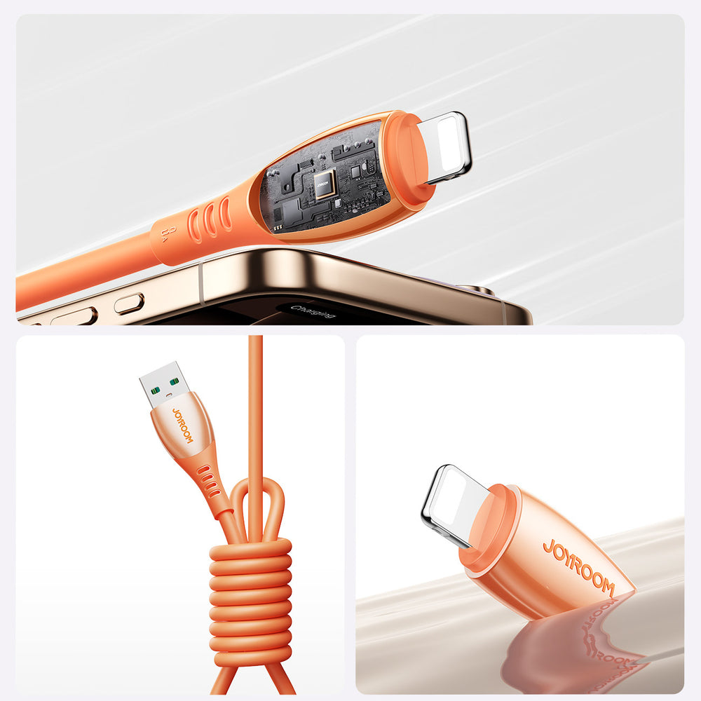 Joyroom S-A59 Vibrant Series 3A USB-A - Lightning cable 1.2m - orange_5