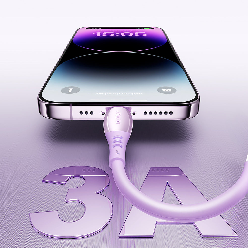 Joyroom S-A59 Vibrant Series 3A USB-A - Lightning cable 1.2m - purple_6