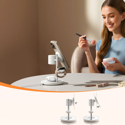 Joyroom JR-W23 Qi2 4-in-1 desktop charger with built-in inductive night light - white_10