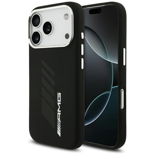 AMG Silicone Oversize Rhombs MagSafe Case for iPhone 17 Pro - Black_0