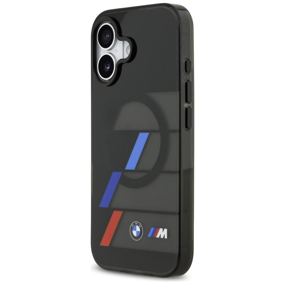 BMW M IML Metal Buttons Tricolor Lines MagSafe Case for iPhone 17 - Black_1