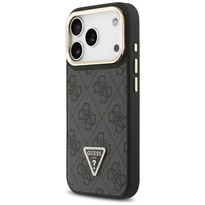 Guess 4G PU Triangle Logo &amp; Stand Camera Magsafe Case for iPhone 17 Pro - Black_1