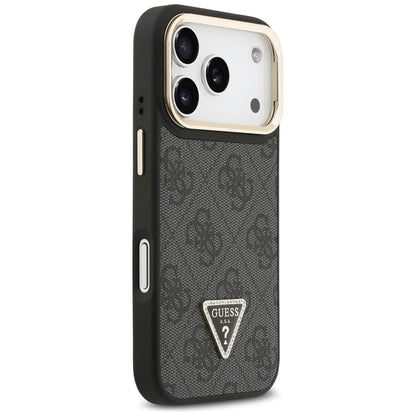 Guess 4G PU Triangle Logo &amp; Stand Camera Magsafe Case for iPhone 17 Pro - Black_3