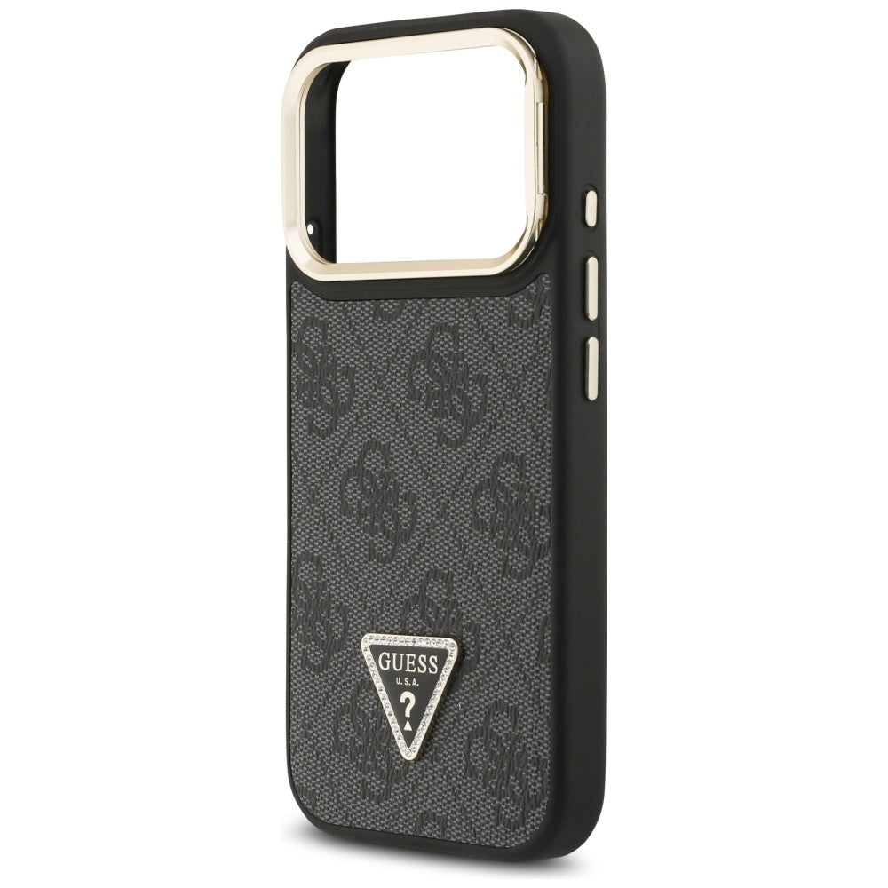 Guess 4G PU Triangle Logo &amp; Stand Camera Magsafe Case for iPhone 17 Pro - Black_5
